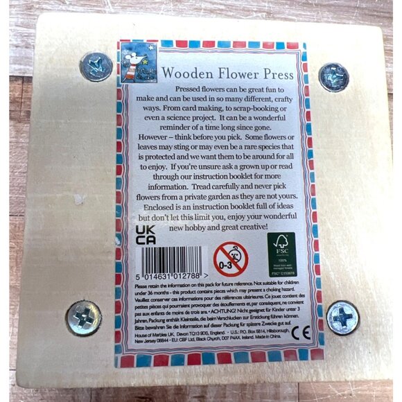 Wooden Flower Press For Crafting & Scrapbooking 4'' x 4'' - Picture 4 of 5